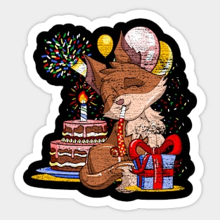 Birthday Party Nature Fox Lover Forest Animal Cute Fox Sticker